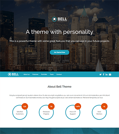 modello sito web Bell