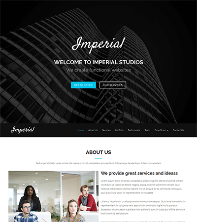 modello sito web Imperial