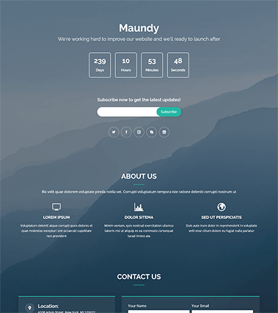 modello sito web Maundy