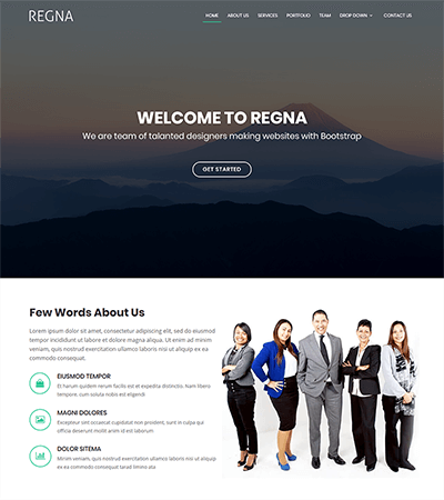 modello sito web Regna
