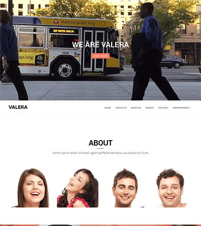 modello sito web Valera