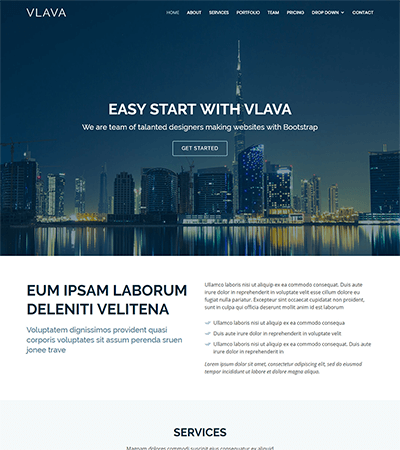 modello sito web Vlava
